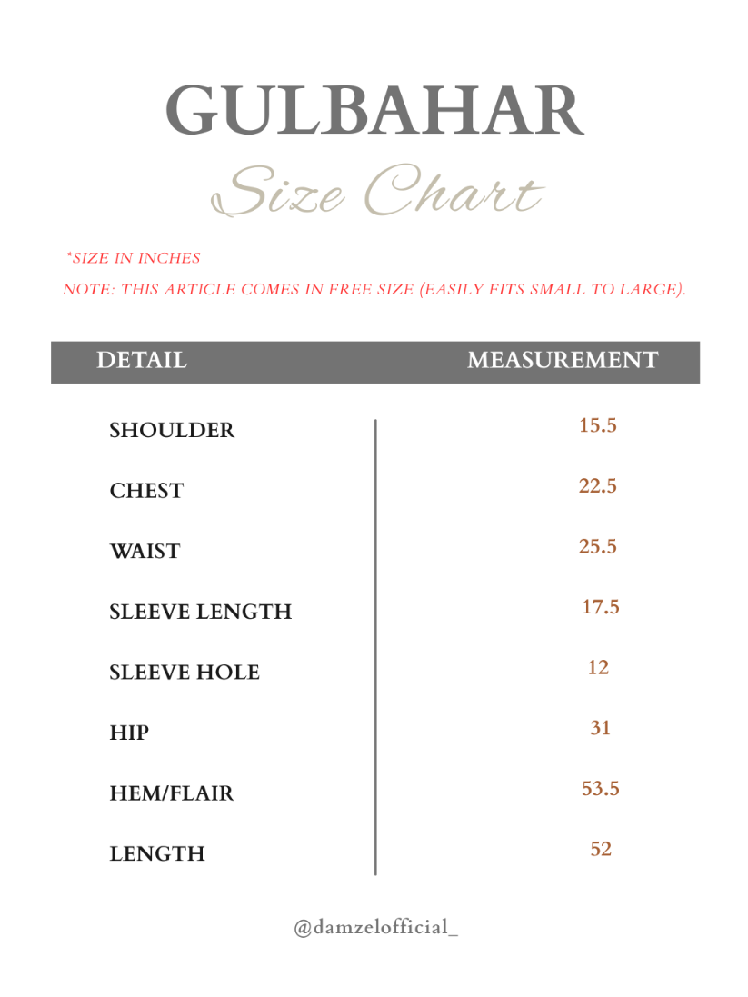 Gulbahar Frock - 1 PC